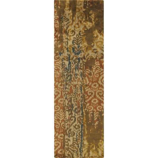 Uncharted Rug - 1768 by Surya in wheat, amber, tan, rust, dusty sage. Made from 100% wool in a unique style.