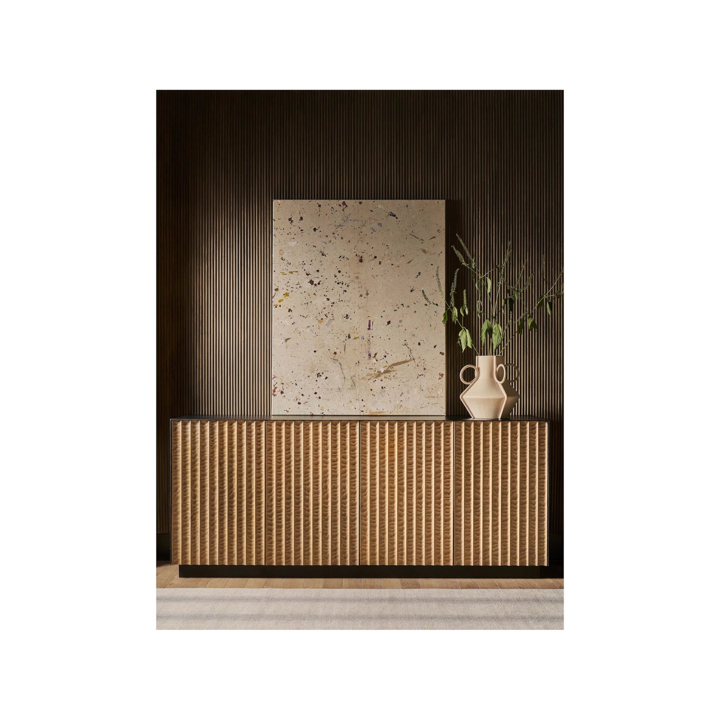 006 SI-2195669 | Closeup | Modern Noir Credenza by Universal Furniture in natural. Made from unique in a unique style.