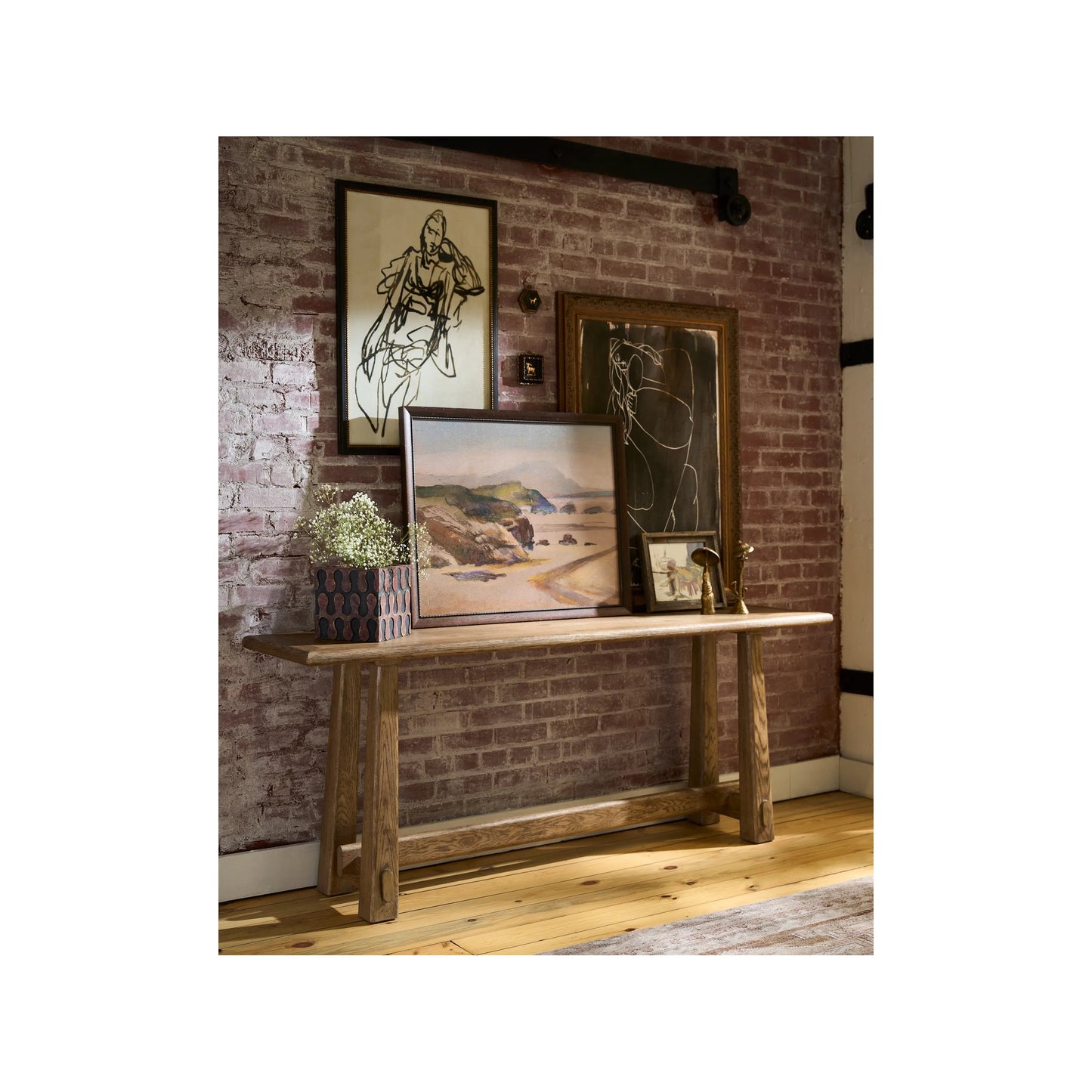 003 SI-2303217 | Lifestyle | Griffith Park Sienna Console Table by Universal Furniture in natural. Made from unique in a transitional style.