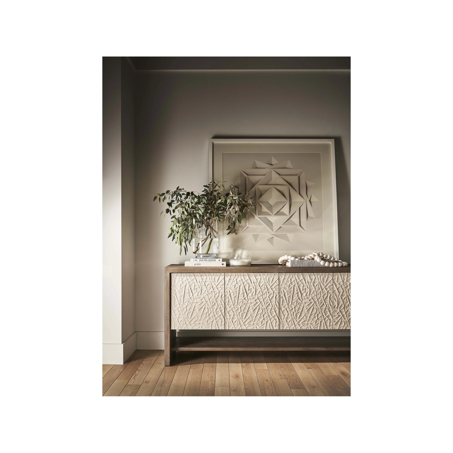 004 SI-2062466 | Additional Silo | Erinn V X Universal San Roque Console by Universal Furniture in weathered oak, shattered earth. Made from unique in a modern style.