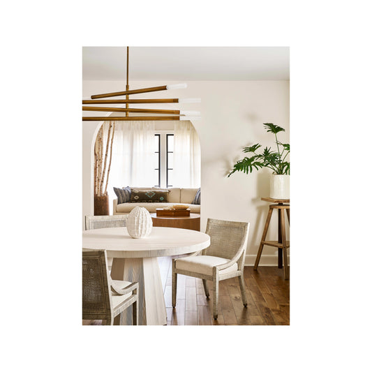Weekender Longboat Dining Chair by Coastal Living by Universal Furniture in white rattan. Made from unique in a cottage & farmhouse style.