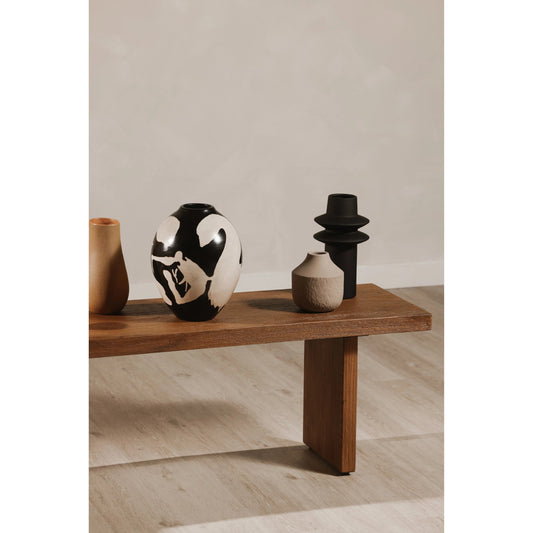 Chulu Vase by Moe's Home Collection in black. Made from terracotta in a modern style.