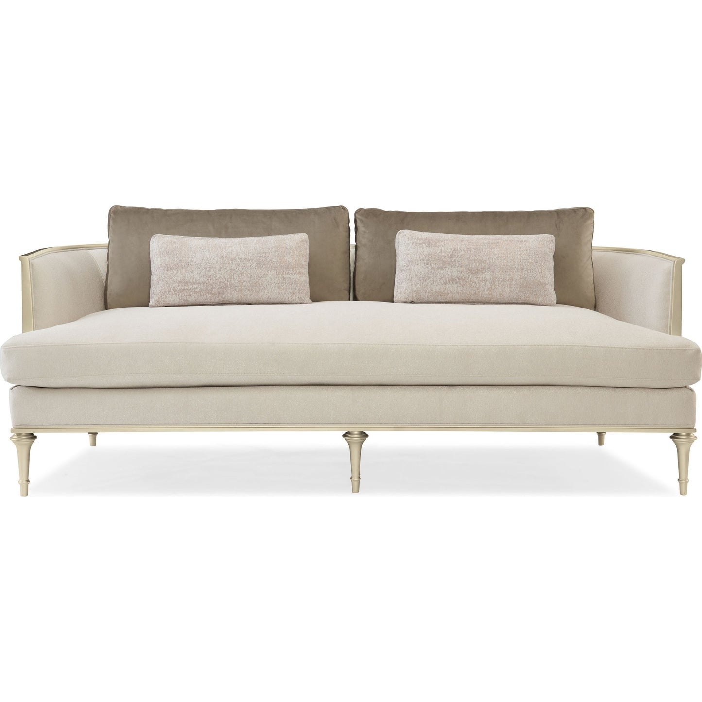 002 SR-769012 | Additional Silo | Quit Your Metal-Ing Sofa by Caracole in natural and platinum, tungsten. Made from birch, plated metal in a cottage & farmhouse style.