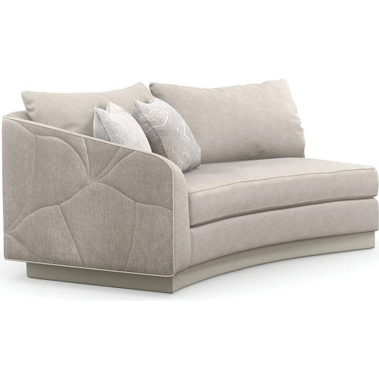 Fanciful LAF Loveseat by Caracole in gray. Made from birch in a modern style.