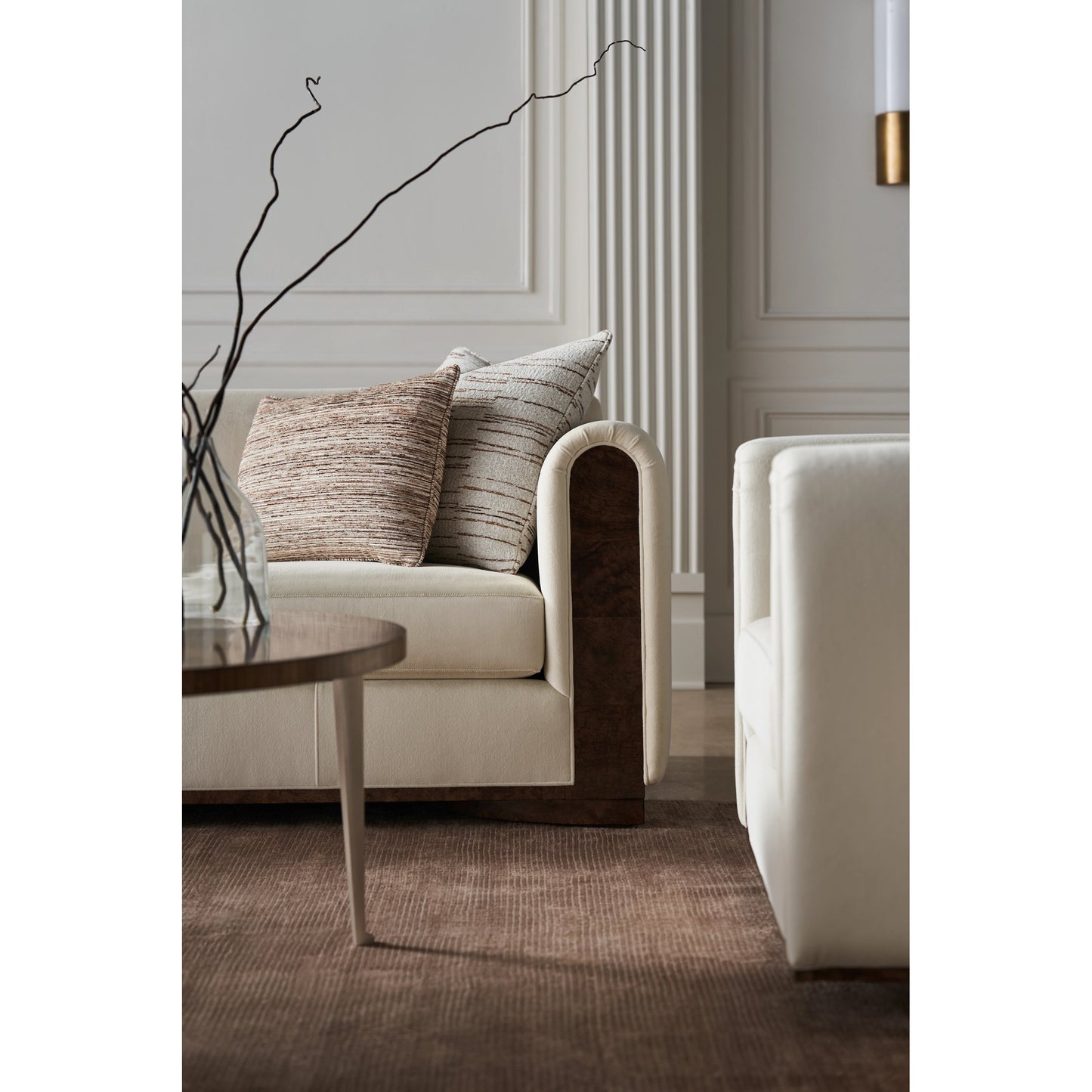 006 SI-2096015 | Additional Silo | Dimitri Sofa by Caracole in galway burl. Made from birch in a modern style.