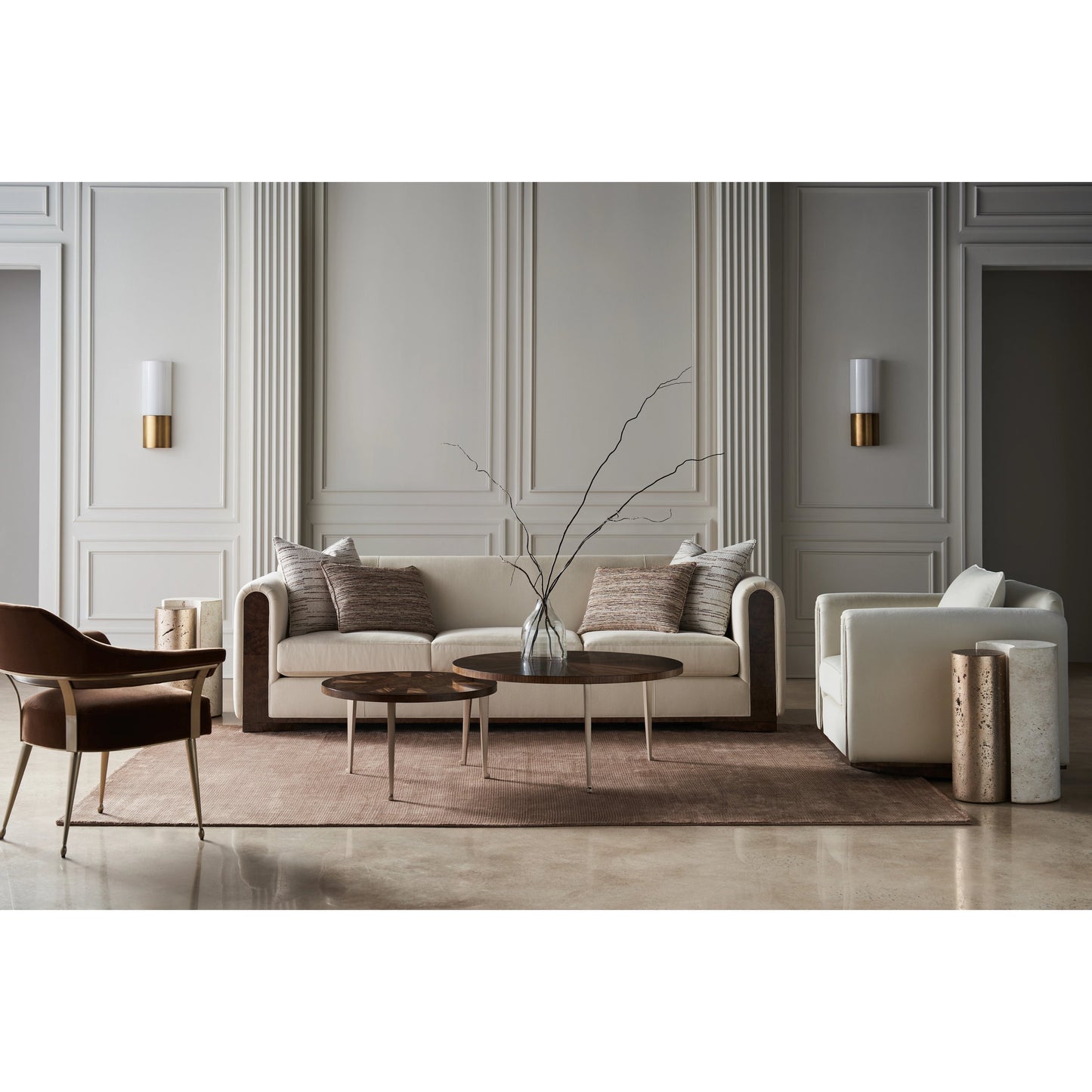 007 SI-2096015 | Lifestyle | Dimitri Sofa by Caracole in galway burl. Made from birch in a modern style.