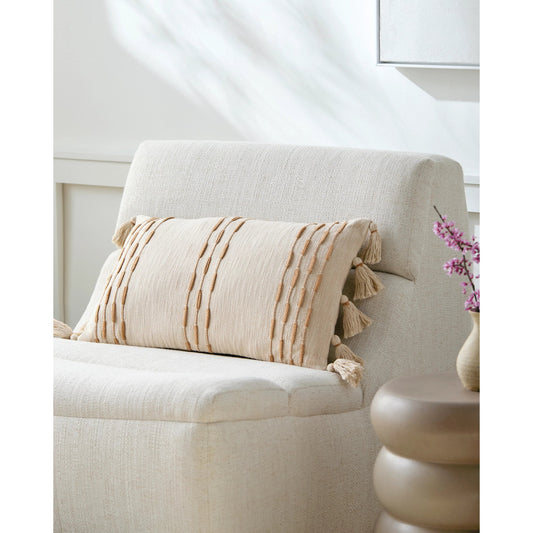 Uppsala Pillow - 31657 by Surya in ivory, saffron. Made from front: 100% cotton, back: 100% cotton in a cottage & farmhouse style.