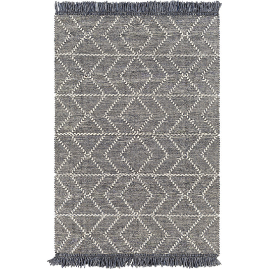 Uttar Rug - 29322 by Surya in charcoal, cream, light gray. Made from 70% wool, 30% polyester in a unique style.