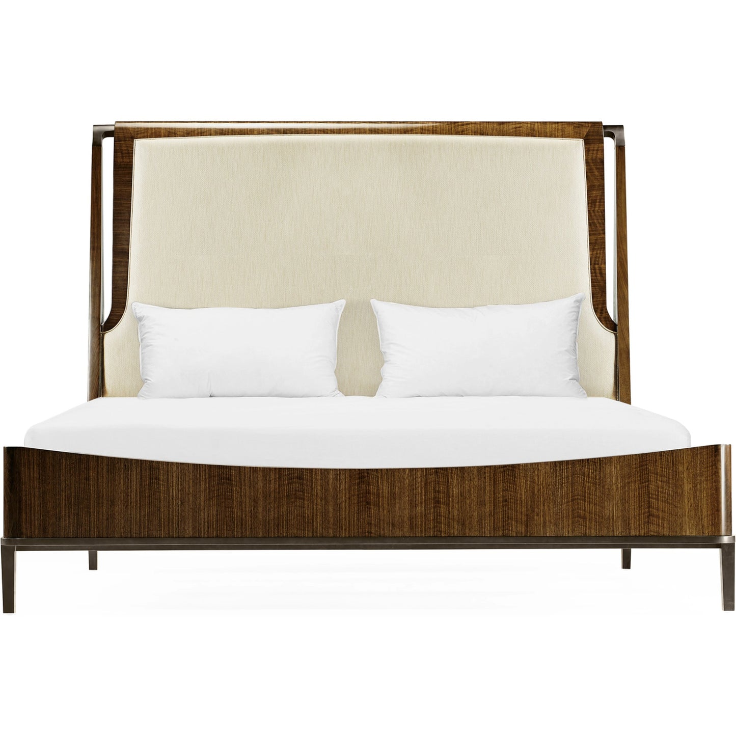 002 SI-1991096 | Additional Silo | Toulouse Upholstered Bed by Jonathan Charles in walnut. Made from walnut quarter figured veneer in a modern style.