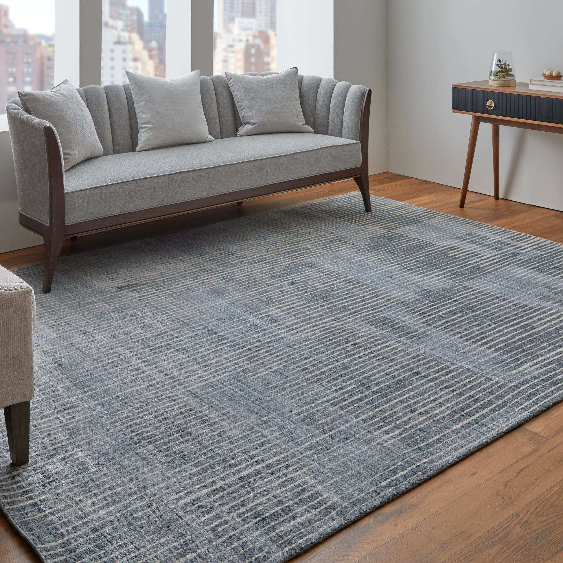 Eastfield Rug - 69AHF by Feizy in blue, ivory, gray. Made from wool, viscose in a unique style.
