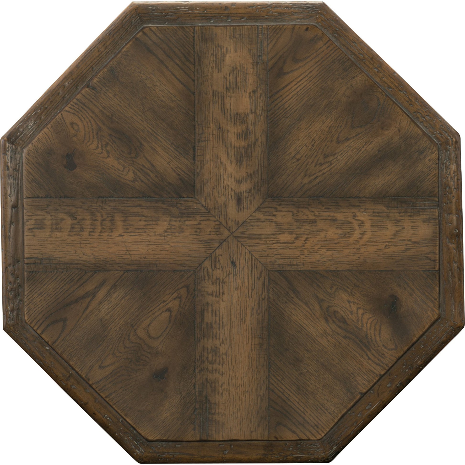 Mason End Table by Hooker Furniture in saddle brown. Made from white oak veneers, resin in a traditional style.