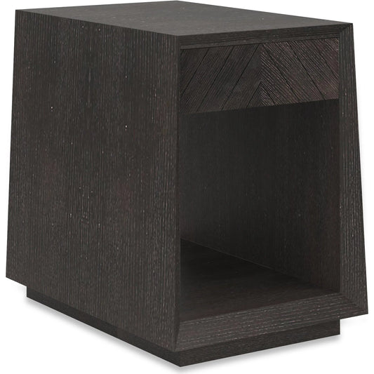 Bridges by Caracole in black stained ash. Made from ash, quartered ash in a modern style.