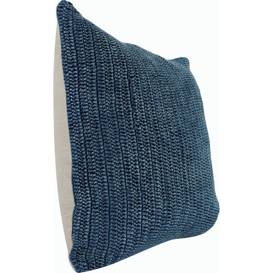 Marcie Knitted Throw Pillow, Ivory by Villa by Classic Home. Made from 100% belgian flax linen in a modern style.