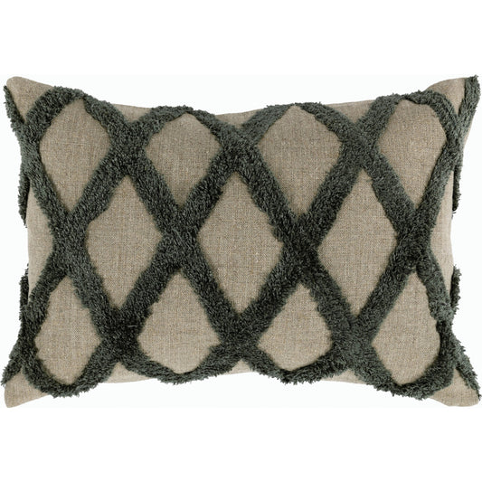 Evangeline 100% Linen X Throw Pillow, Natural by Villa by Classic Home. Made from 100% belgian flax linen in a modern style.