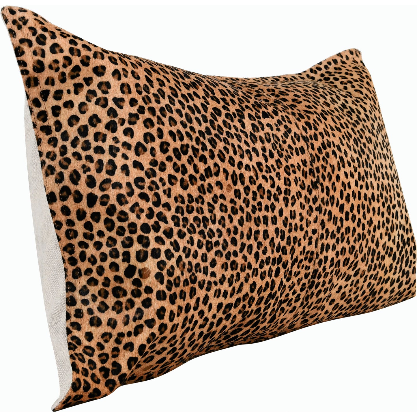 005 SI-2162511 | Additional Silo | Leopard Throw Pillow by Villa by Classic Home in camel, black. Made from 100% genuine cow hide in a modern style.