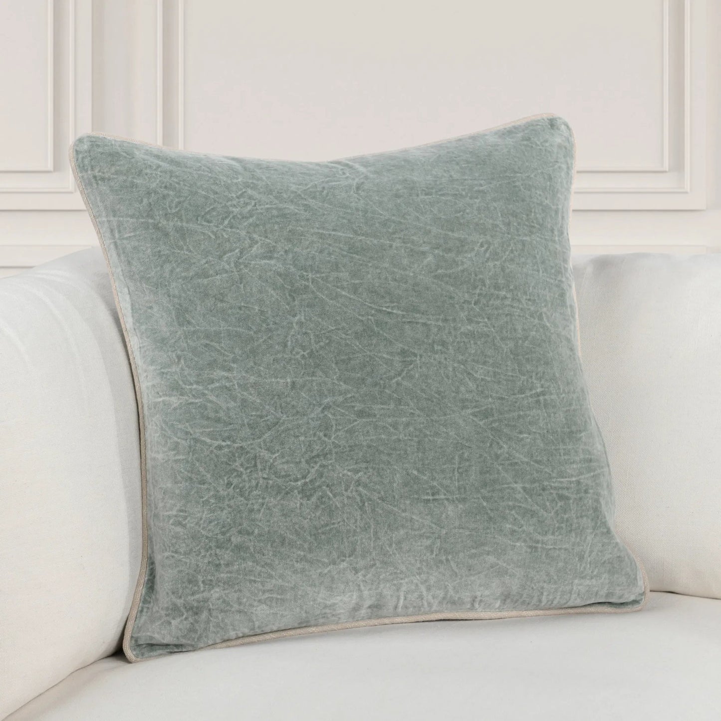 051 SI-2355331 | Lifestyle | Harriet Velvet Throw Pillow by Villa by Classic Home. Made from 100% cotton velvet in a modern style.
