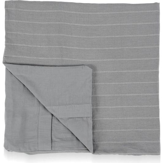 Monaco Sage Duvet by Villa by Classic Home. Made from 100% belgian flax linen 100% cotton back in a transitional style.