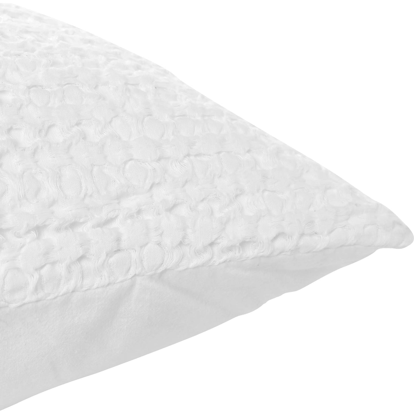 002 SI-2223177 | Additional Silo | Claire Linen White Euro Sham by Villa by Classic Home in white. Made from 50% cotton/50% belgian flax linen in a unique style.