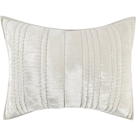 Seville Oyster Gray Sham by Villa by Classic Home in oyster gray. Made from 70% nylon, 30% viscose in a transitional style.