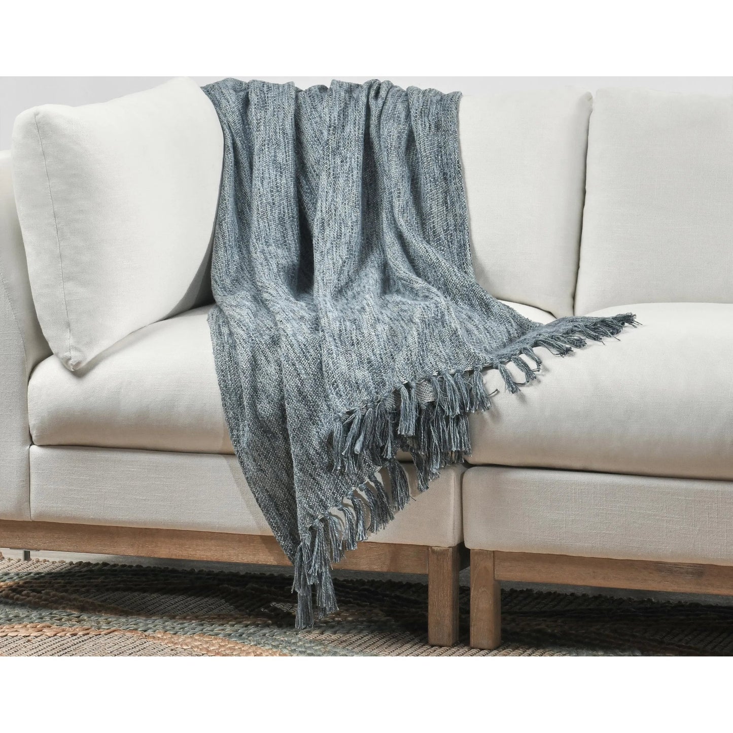 023 SI-2223134 | Lifestyle | Sharma Cedar Throw Blanket by Villa by Classic Home. Made from 70% cotton/30% polyester in a transitional style.