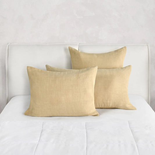 Paloma Hemp Ochre Sham by Villa by Classic Home. Made from 100% hemp in a transitional style.