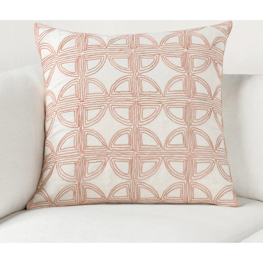 Baia Embroidered Belgian Linen Throw Pillow by Villa by Classic Home. Made from 100% belgian flax linen in a modern style.