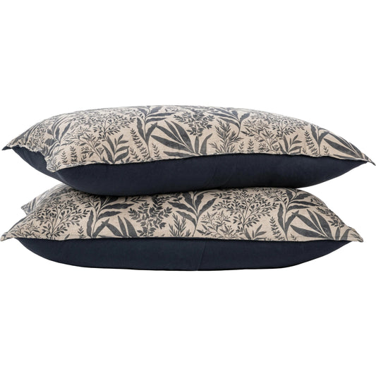 001 SI-2533354 | Primary Silo | Mulberry Denim Sham by Villa by Classic Home. Made from 70% linen, 30% cotton, 100% cotton back in a unique style.