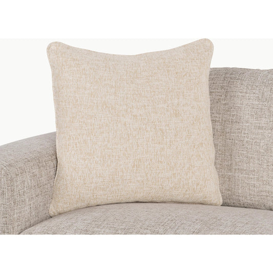 Fallow Cotton Blend Throw Pillow by Villa by Classic Home in beige. Made from 70% cotton, 30% polyester, same fabric front in a unique style.