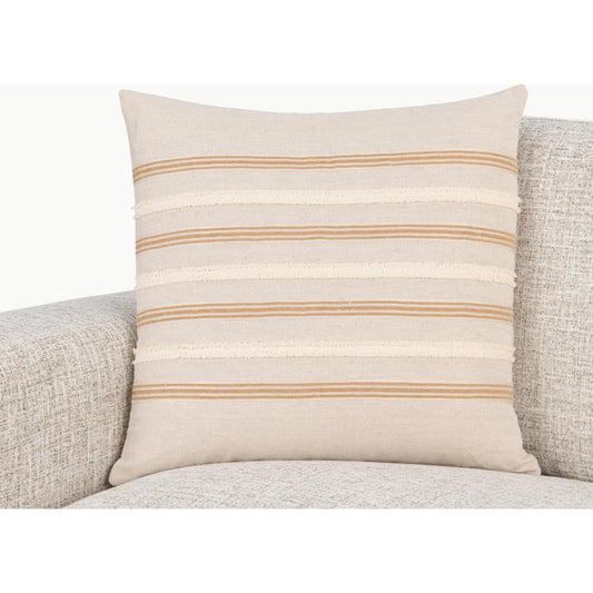 Lyndhurst Linen Blend Throw Pillow by Villa by Classic Home in ivory. Made from 50% linen, 50% cotton in a unique style.