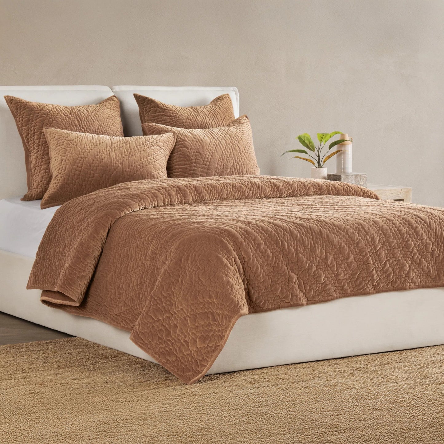 010 SI-2533399 | Lifestyle | Elms Velvet Cotton Blend Quilt by Villa by Classic Home. Made from 80% cotton, 20% polyester in a unique style.