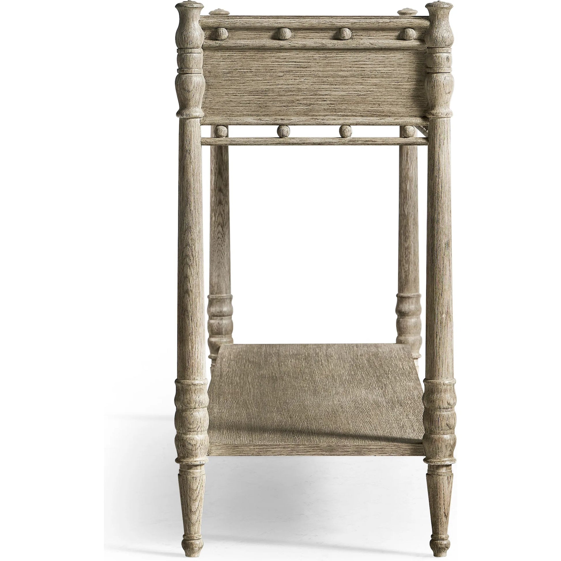 Morris Console Table by Jonathan Charles in greyed oak. Made from oak in a traditional style.