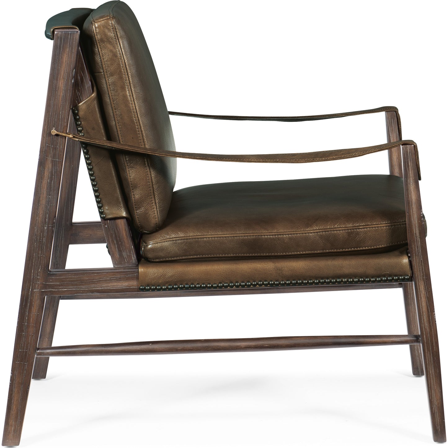 003 SI-1749531 | Additional Silo | Sabi Sands Sling Chair by Hooker Furniture in legendary taupe. Made from leather in a traditional style.