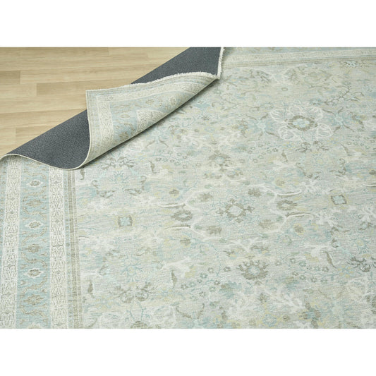 Valora Rug - VA1935 by Kalaty in green. Made from cotton in a unique style.