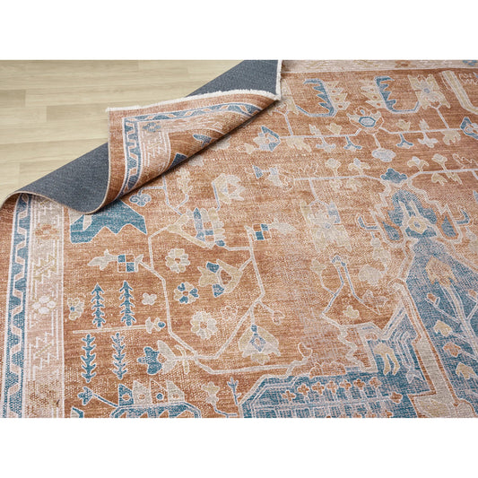 Valora Rug - VA1942 by Kalaty in rust. Made from cotton in a unique style.