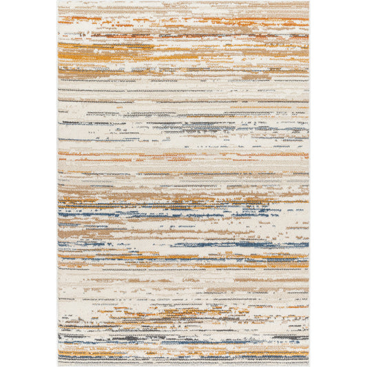 Valet Rug - 489658 by Livabliss in cream, beige, gray, mustard, blue, burnt orange. Made from face: 100% polyester, warp: 100% jute in a unique style.
