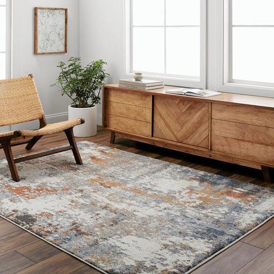 Valet Rug - 489694 by Livabliss in cream, gray, beige, blue, burnt orange, mustard. Made from face: 100% polyester, warp: 100% jute in a unique style.