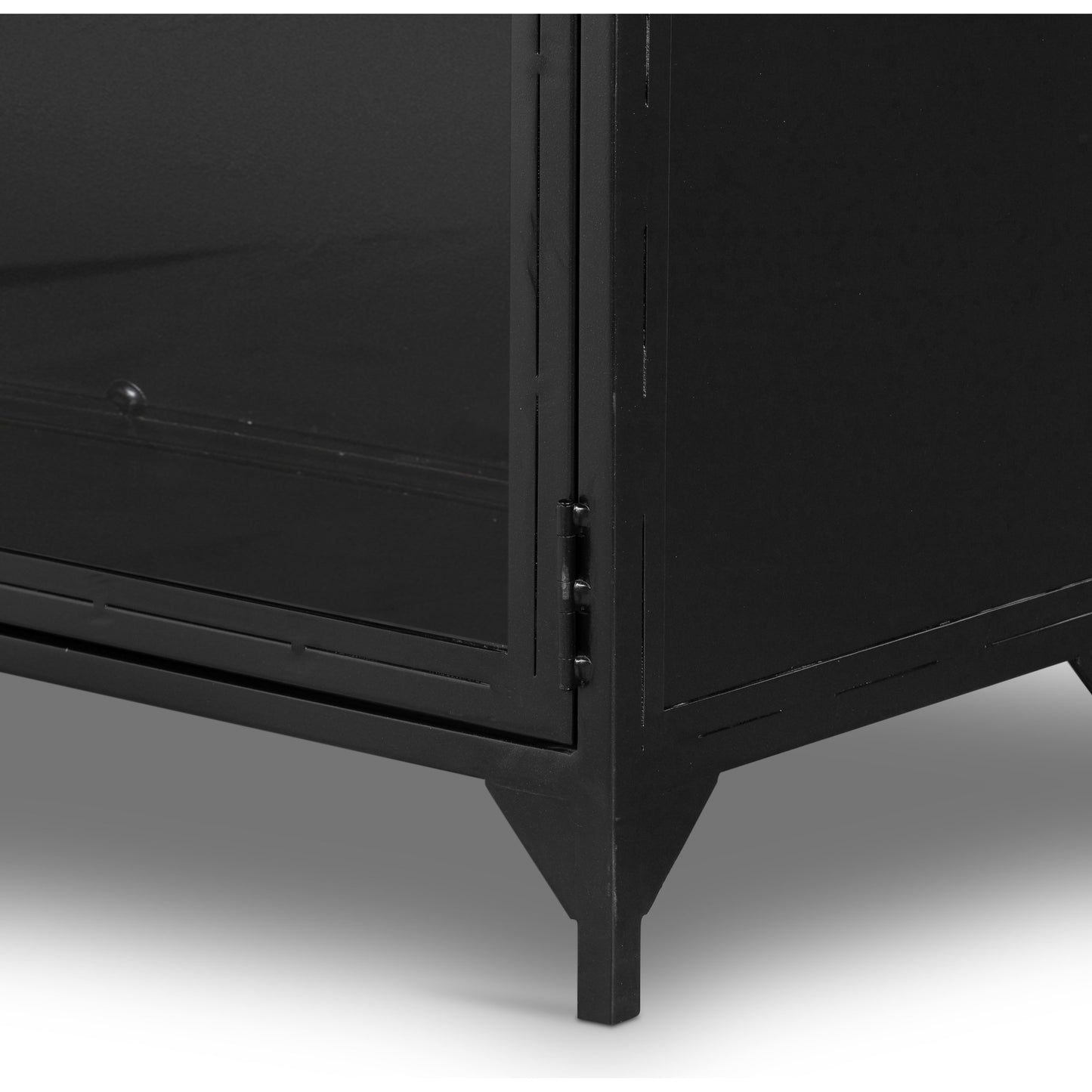 011 SR-810008 | Additional Silo | Shadow Box Small Cabinet by Four Hands in black, weathered bronze. Made from iron in a modern style.