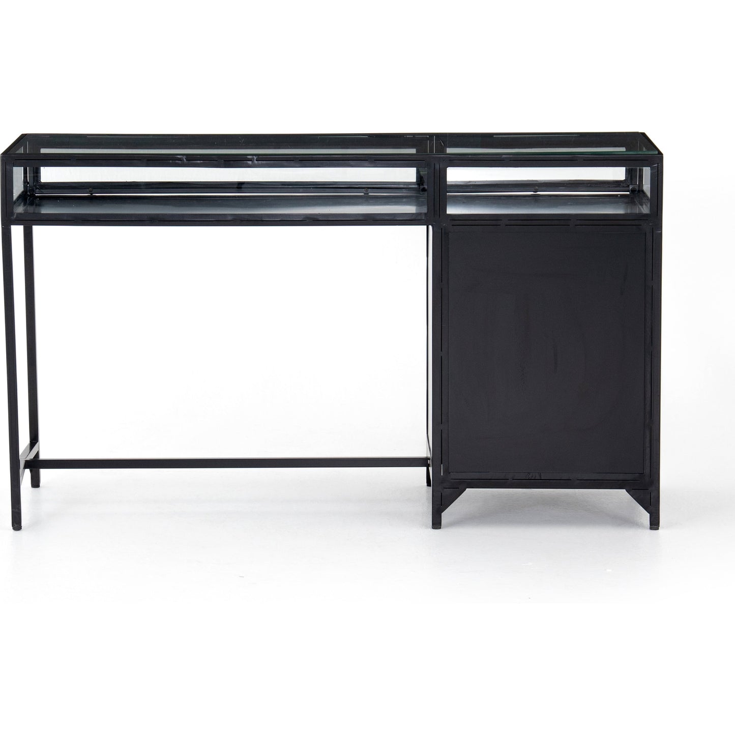 010 SR-810009 | Additional Silo | Shadow Box Desk by Four Hands in black. Made from iron in a modern style.