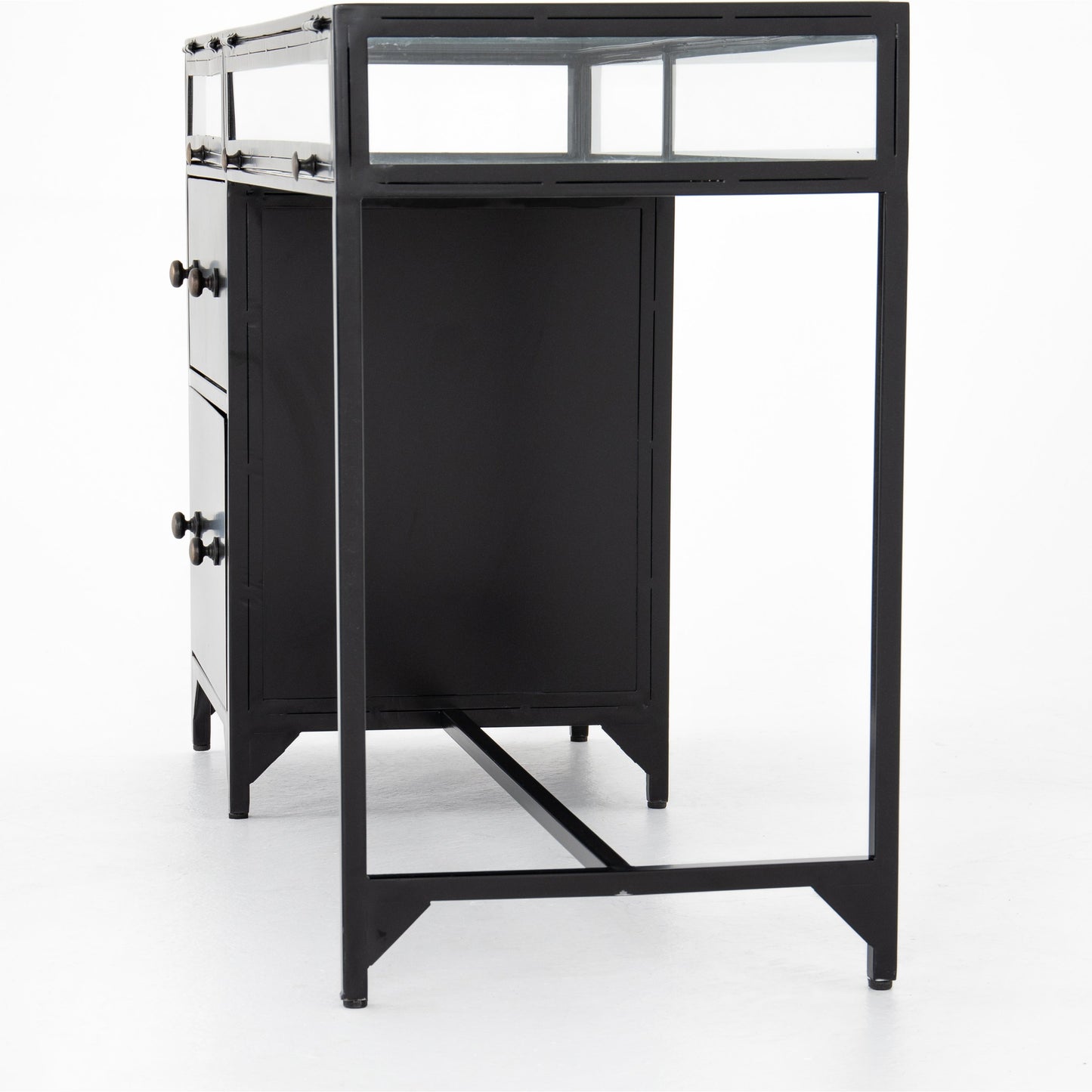 011 SR-810009 | Additional Silo | Shadow Box Desk by Four Hands in black. Made from iron in a modern style.