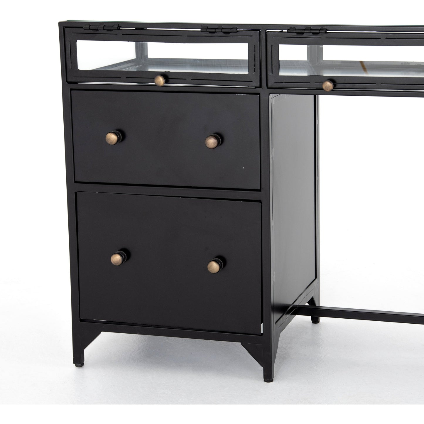 015 SR-810009 | Additional Silo | Shadow Box Desk by Four Hands in black. Made from iron in a modern style.