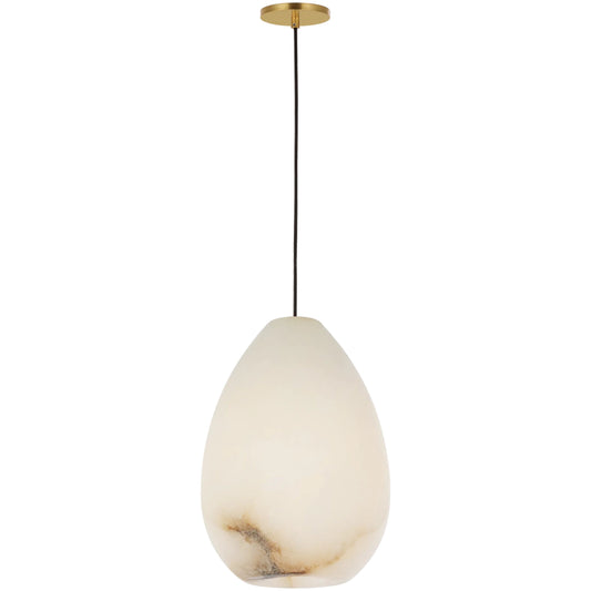 Alina Alabaster Pendant by Visual Comfort & Co. in alabaster. Made from steel or brass in a modern style.