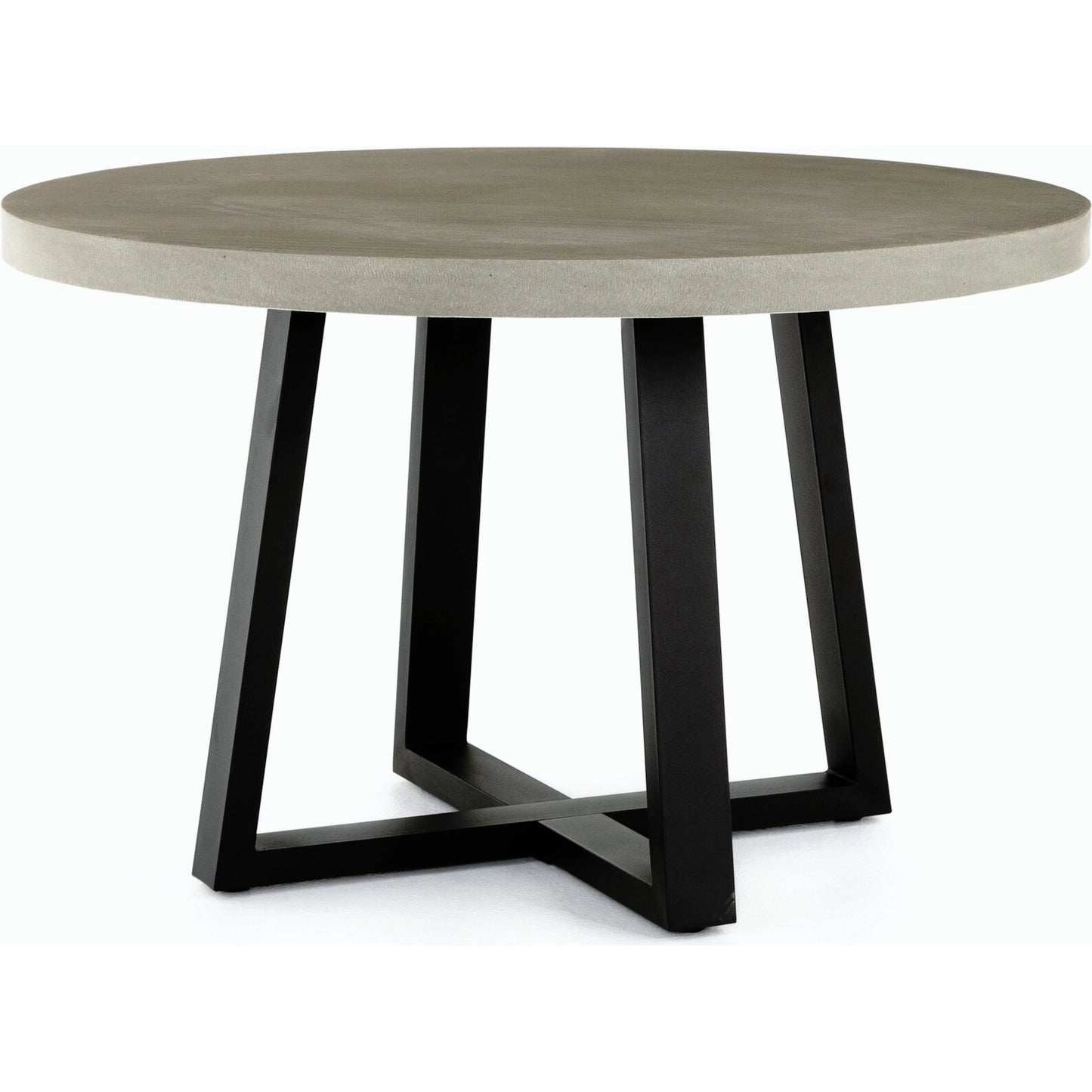 032 S-258304 | Additional Silo | Cyrus Outdoor Round Dining Table by Four Hands. Made from lavastone composite, iron in a modern style.