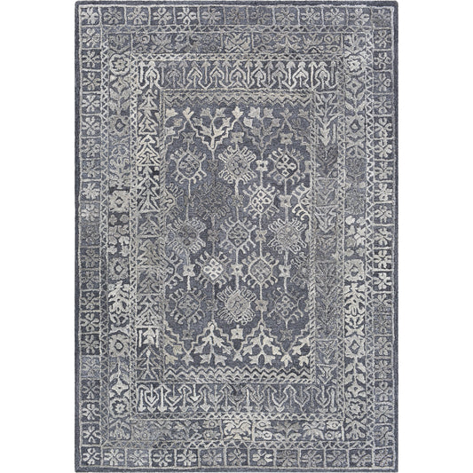 Vancouver Rug - 27333 by Surya in light slate, gray, charcoal. Made from 70% wool, 30% viscose in a unique style.