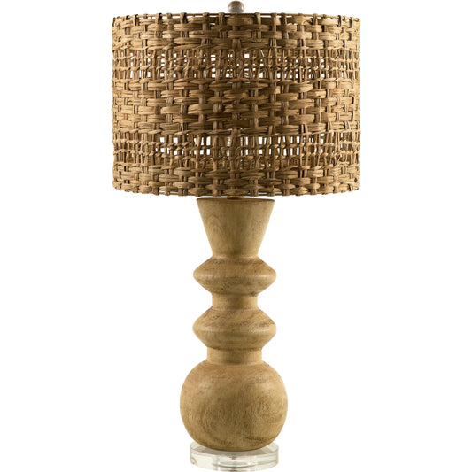 Vedruna Accent Table Lamp 625347 by Livabliss. Made from resin, crystal, linen, polyester in a rustic style.