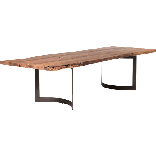 001 SI-2121871 | Primary Silo | Bent Dining Table by Moe's Home Collection in brown. Made from solid acacia, iron base in a modern style.