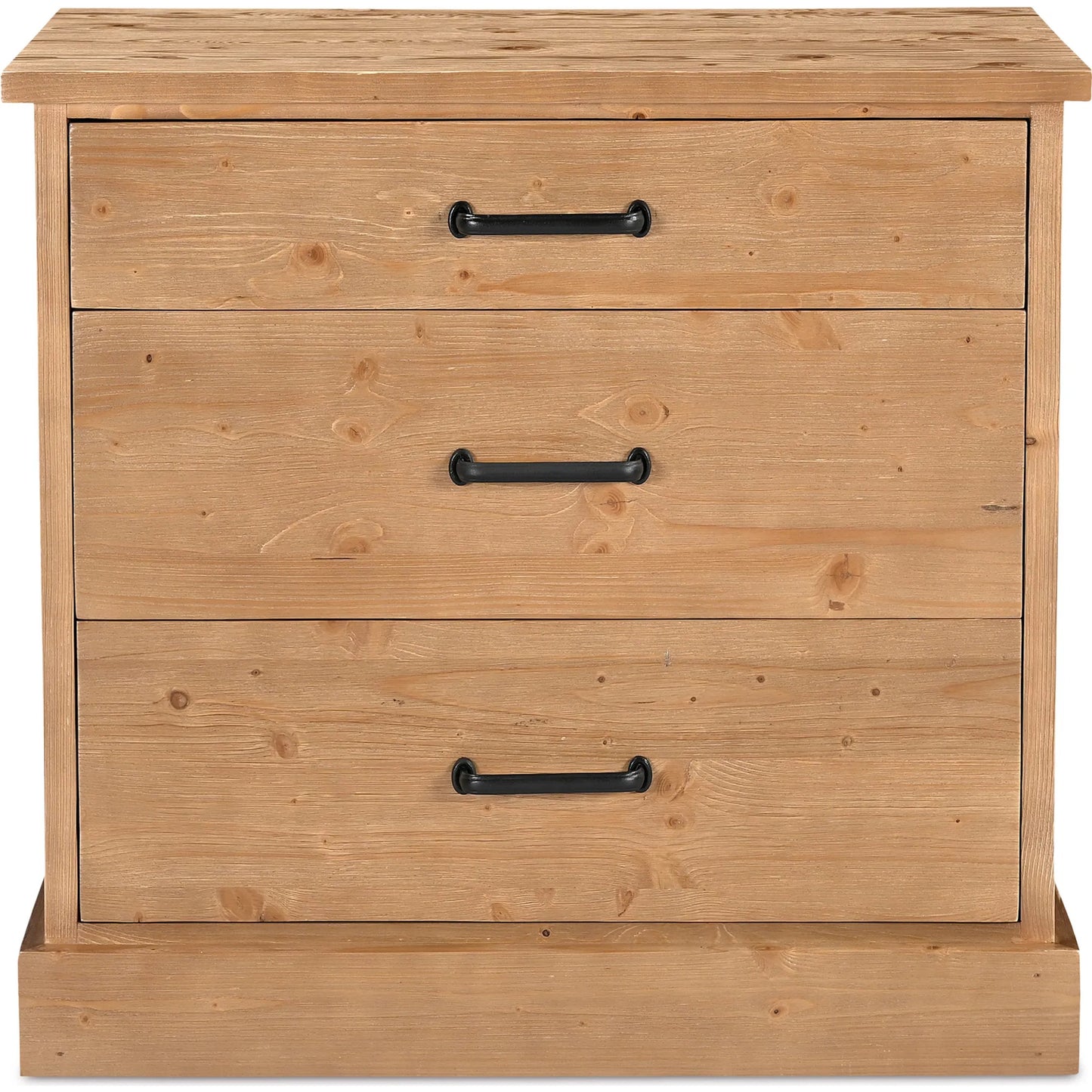 002 SI-2368366 | Additional Silo | Tade 3 Drawer Nightstand by Moe's Home Collection in honey pine. Made from solid pine wood, mdf back in a unique style.