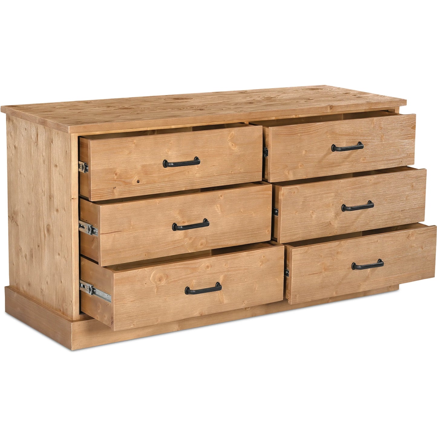 005 SI-2368367 | Additional Silo | Tade 6 Drawer Dresser Honey Pine by Moe's Home Collection in honey pine. Made from solid pine wood, mdf back in a unique style.
