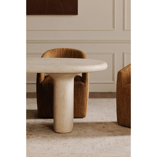 Warby Outdoor Dining Table by Moe's Home Collection in beige. Made from cement, fiberglass in a transitional style.
