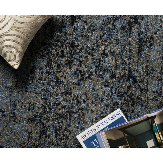 Viera VR-07 Rug by Loloi in gray, navy. Made from unique in a modern style.