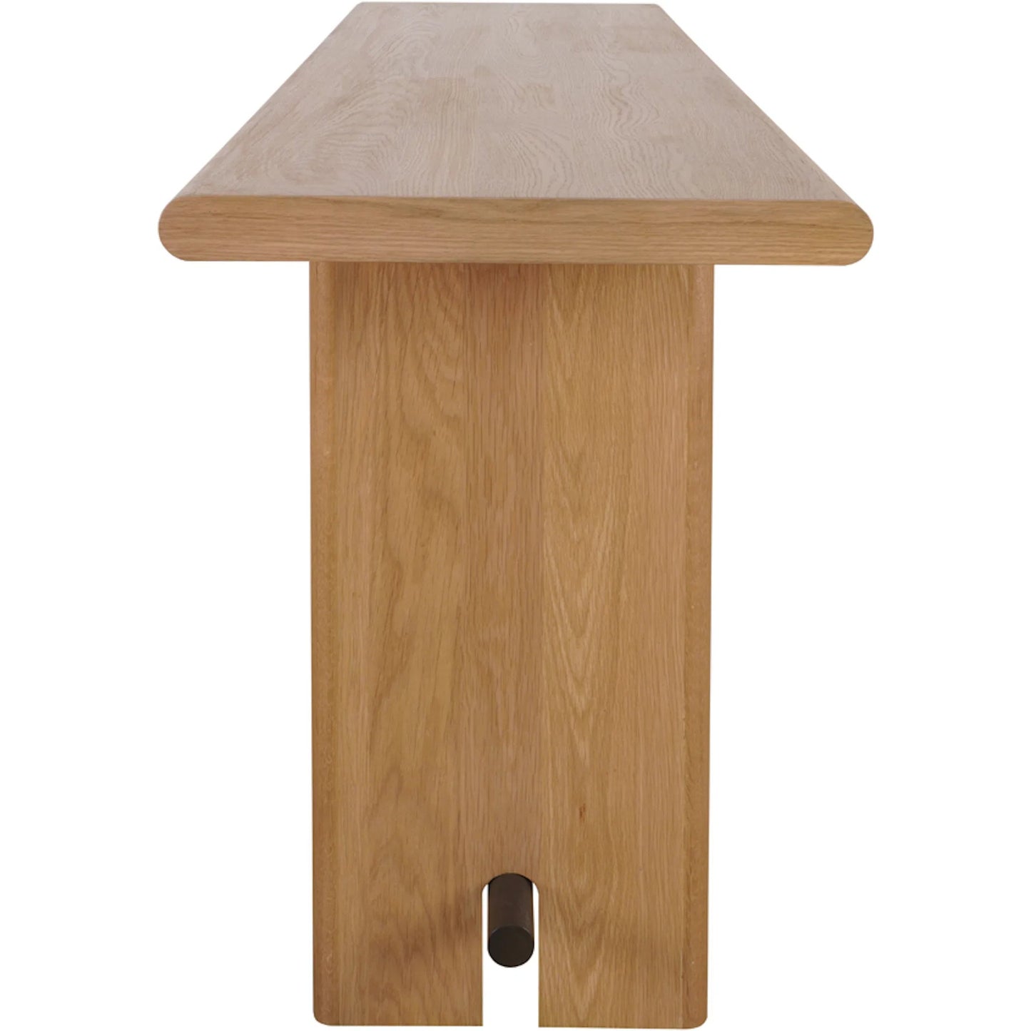 004 SI-2441487 | Additional Silo | Madison Console Table by Moe's Home Collection in natural oak. Made from solid oak tabletop, base edge, oak veneer over plywood tabletop, metal in a unique style.